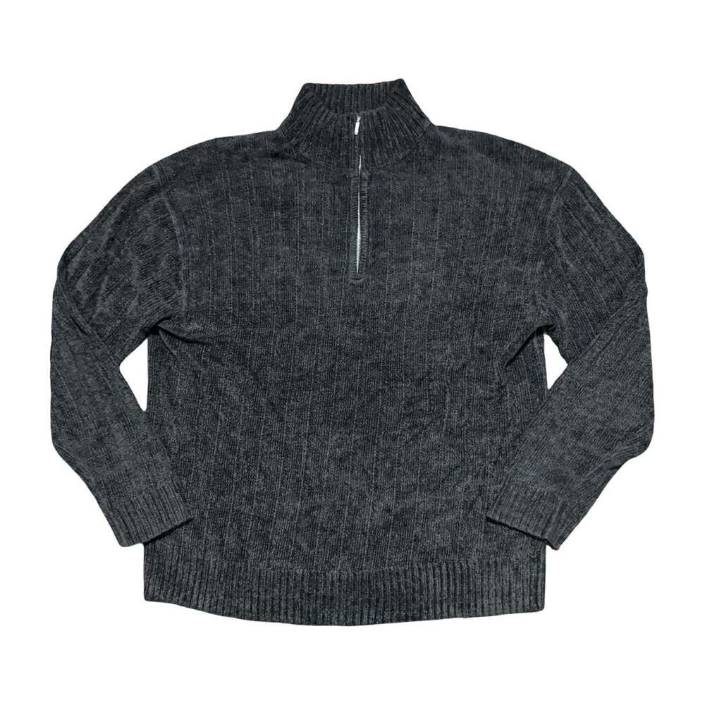 Designer Gianni Valentino Knit Quarter Zip Up Sweater Size Large